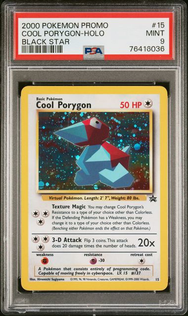 2000 Black Star Cool Porygon Holo- PSA 9