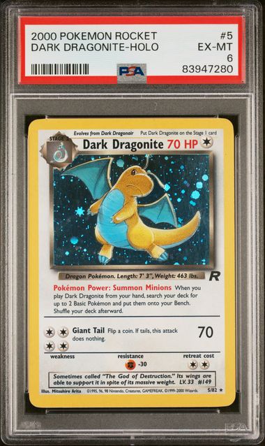 2000 Dark Dragonite Holo - PSA 6