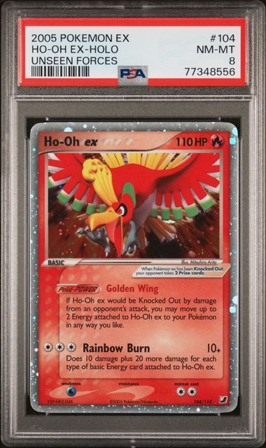 2005 Ho-Oh Ex Holo Unseen Forces - PSA 8