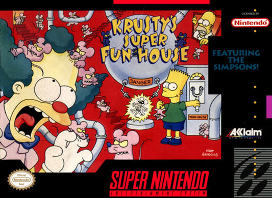 Krusty's Super Fun House (Super Nintendo Cartridge)