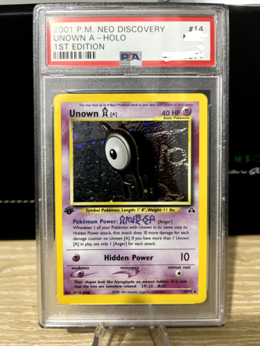 2001 Unown (A) Neo Discovery 1st Edition Holo - PSA 7