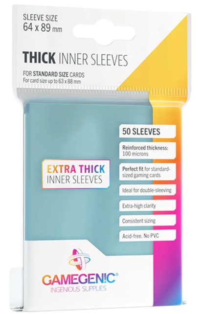 Thick Inner Sleeves - 50ct - Gamegenic