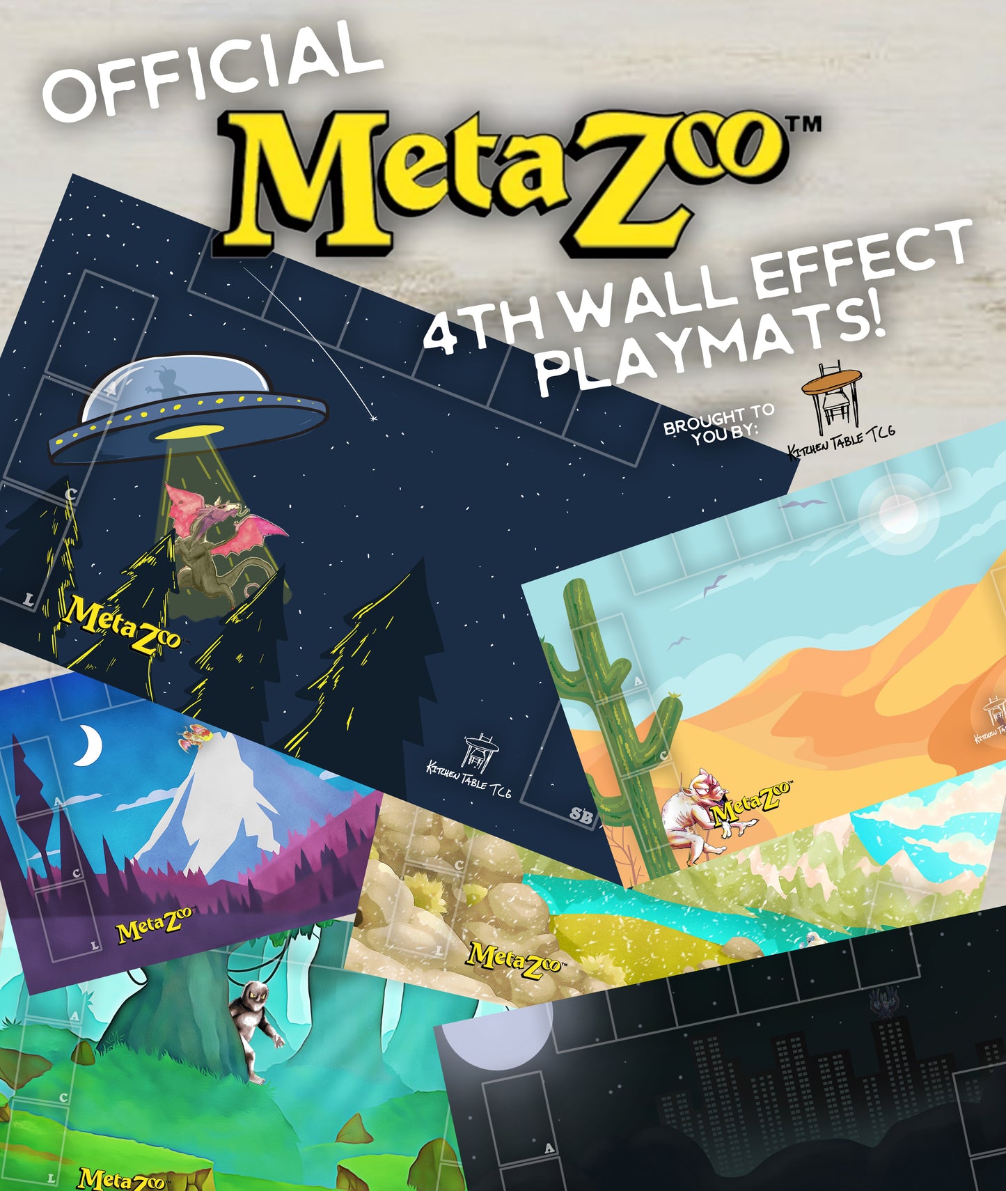 4th Wall Effect Official Metazoo // Kitchen Table TCG Playmats