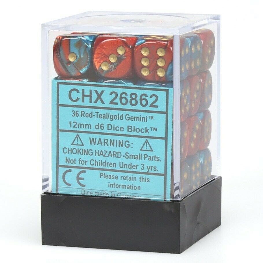Dice - 36 count - 12 mm - Chessex Gemini Random Color